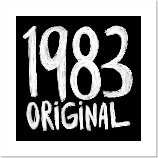 1983 Original, born in 1983, Birth Year 1983 Wall Art by badlydrawnbabe